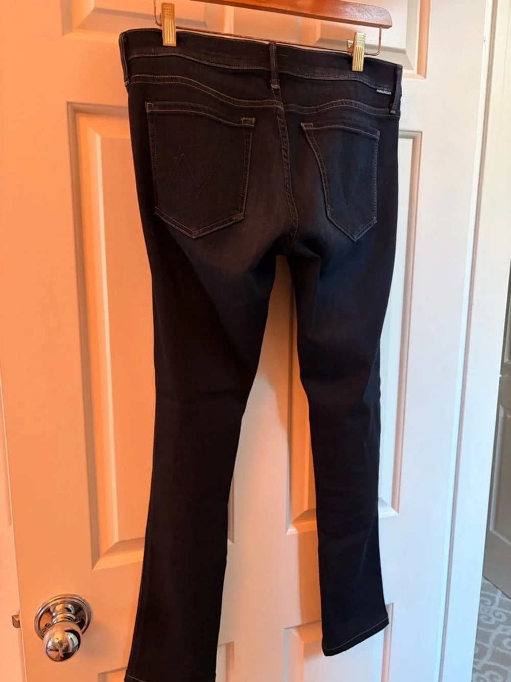 Mother Classic Women's Dark Denim Straight-Leg Jeans - Picture 4 of 8